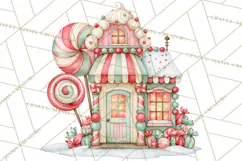 Candy Christmas Village PNG, Enchanted Christmas Decorations Product Image 5