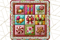 Christmas Quilt Square Patterns PNG Product Image 3