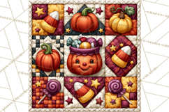 Halloween Quilt Square Patterns PNG Clipart Product Image 4
