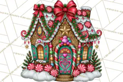 Bright Candy Christmas Village PNG, Whimsical Christmas Product Image 2
