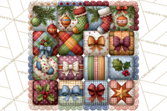 Christmas Quilt Square Patterns PNG Product Image 2