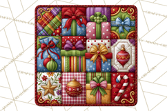 Christmas Quilt Square Patterns PNG Product Image 3