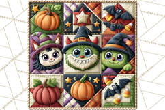 Halloween Quilt Square Patterns PNG Clipart Product Image 4