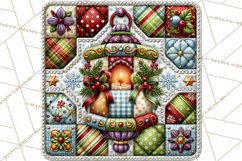Christmas Quilt Square Patterns PNG Product Image 5