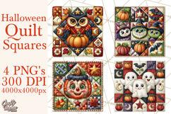 Halloween Quilt Square Patterns PNG Clipart Product Image 1