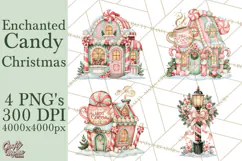 Candy Christmas Village PNG, Enchanted Christmas Decorations Product Image 1