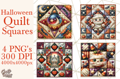 Halloween Quilt Square Patterns PNG Clipart Product Image 1