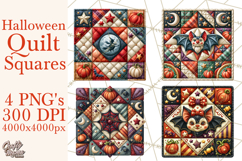 Halloween Quilt Square Patterns PNG Clipart Product Image 1