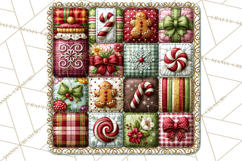Christmas Quilt Square Patterns PNG Product Image 4