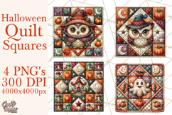 Halloween Quilt Square Patterns PNG Clipart Product Image 1