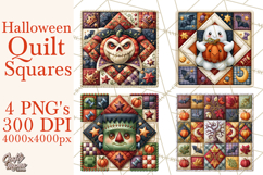 Halloween Quilt Square Patterns PNG Clipart Product Image 1