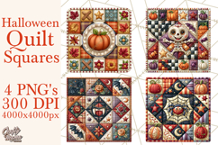 Halloween Quilt Square Patterns PNG Clipart Product Image 1