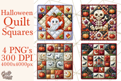 Halloween Quilt Square Patterns PNG Clipart Product Image 1