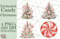 Candy Christmas Village PNG, Enchanted Christmas Decorations Product Image 1