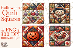 Halloween Quilt Square Patterns PNG Clipart Product Image 1