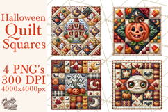 Halloween Quilt Square Patterns PNG Clipart Product Image 1