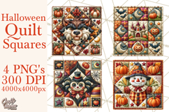Halloween Quilt Square Patterns PNG Clipart Product Image 1