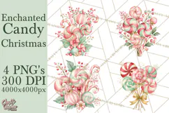 Candy Christmas Village PNG, Enchanted Christmas Decorations Product Image 1