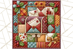Christmas Quilt Square Patterns PNG Product Image 5