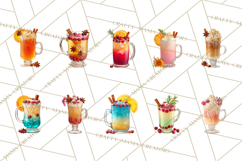 Winter Hot Drinks, Cozy Cocktail Clipart, Festive Beverage Product Image 3
