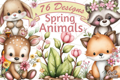 Spring Woodland Critter Clipart PNG, Spring Png Product Image 1