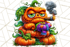 Snarky Jack O Lantern Halloween PNG Clipart Product Image 3