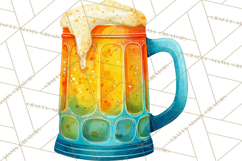 Beer Watercolor Clipart, Beer PNG, Beer Mug, Beer Bottle Product Image 2