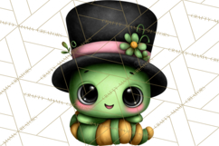 Cute St Patricks Day Bugs Clipart, St. Paddy Png Files Product Image 2