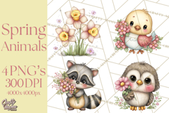 Spring Woodland Critter Clipart PNG, Spring Png Product Image 1