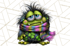 Funny St Patricks Day Monsters Clipart, St Paddy Monster PNG Product Image 4