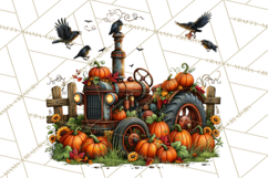 Small Town Fall Clipart Vintage Country Autumn PNG Product Image 4