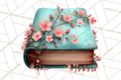 Botanical Books Clipart PNG Cottagecore Reading Florals Product Image 4