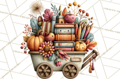 Fall Teacher School Supplies Clipart PNG Product Image 2