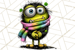 Funny St Patricks Day Monsters Clipart, St Paddy Monster PNG Product Image 5