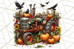 Small Town Fall Clipart Vintage Country Autumn PNG Product Image 5