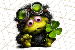 Funny St Patricks Day Monsters Clipart, St Paddy Monster PNG Product Image 3