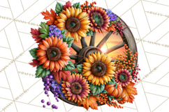 Small Town Fall Clipart Vintage Country Autumn PNG Product Image 3