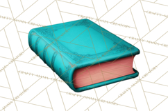 Botanical Books Clipart PNG Cottagecore Reading Florals Product Image 4