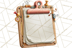 Fall Teacher School Supplies Clipart PNG Product Image 5