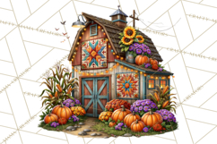 Small Town Fall Clipart Vintage Country Autumn PNG Product Image 5