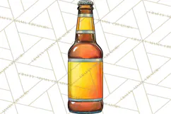 Beer Watercolor Clipart, Beer PNG, Beer Mug, Beer Bottle Product Image 5