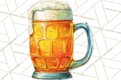 Beer Watercolor Clipart, Beer PNG, Beer Mug, Beer Bottle Product Image 2