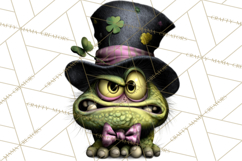 Funny St Patricks Day Monsters Clipart, St Paddy Monster PNG Product Image 2