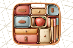 Fall Teacher School Supplies Clipart PNG Product Image 4