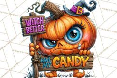 Snarky Jack O Lantern Halloween PNG Clipart Product Image 4