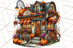 Small Town Fall Clipart Vintage Country Autumn PNG Product Image 3