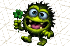 Funny St Patricks Day Monsters Clipart, St Paddy Monster PNG Product Image 2