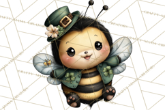 Cute St Patricks Day Bugs Clipart, St. Paddy Png Files Product Image 4