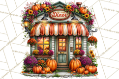 Small Town Fall Clipart Vintage Country Autumn PNG Product Image 4