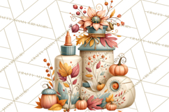 Fall Teacher School Supplies Clipart PNG Product Image 2